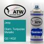 Preview: Jeep, Glam. Turquoise Metallic, Q2 / KQ2: 400ml Sprühdose, von ATW Autoteile West.